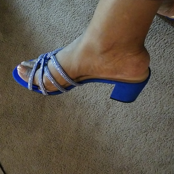 Royal Blue Unisa Sparkly Semiformal Slipper - Picture 6 of 7